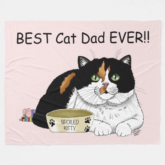 Calico Cat Fleecedecke (Vorderseite (Horizontal))