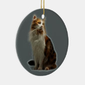 Calico Cat Fraktal Keramikornament (Rechts)