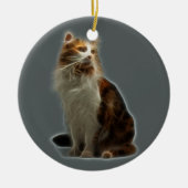 Calico Cat Fraktal Keramikornament (Vorne)