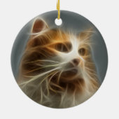 Calico Cat Fraktal Keramikornament (Hinten)