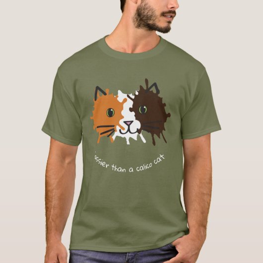 Calico Cat Gesichtspflege T-Shirt (Vorderseite)