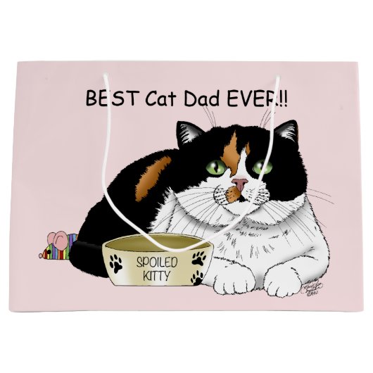 Calico Cat Große Geschenktüte (Vorderseite)