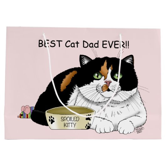 Calico Cat Große Geschenktüte (Rückseite)