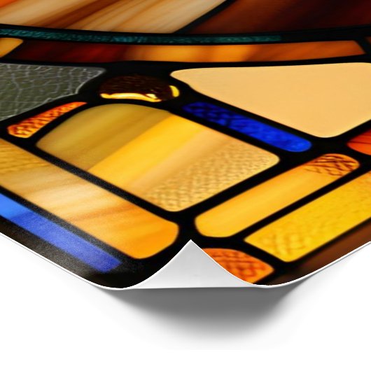 Calico Cat Hartglas Poster (Ecke)