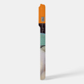 Calico Cat in Cat Bed iPhone Hülle (Linke Seite)