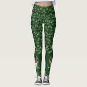 Calico Cat in der Pflanze Jade Leggings (Vorderseite)