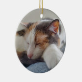 Calico Cat Keramik Ornament (Rechts)