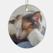Calico Cat Keramik Ornament (Links)