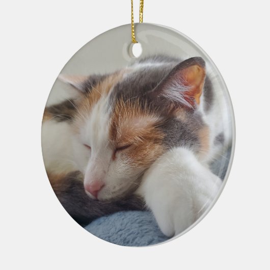 Calico Cat Keramik Ornament (Links)