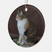 Calico Cat Keramik Ornament (Links)
