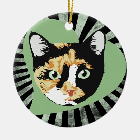 Calico Cat Keramikornament (Vorne)