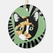 Calico Cat Keramikornament (Links)