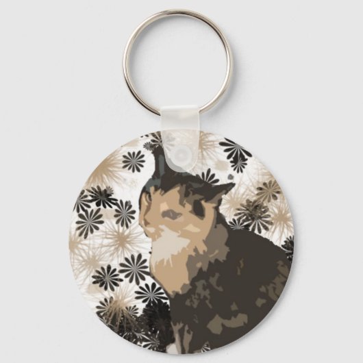 Calico Cat Key Chain Schlüsselanhänger (Vorderseite)