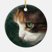 Calico Cat Kitten Keramik Ornament (Hinten)