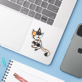 Calico Cat Laptop Sticker (Laptop mit iPhone)