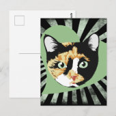 Calico cat love postkarte (Vorne/Hinten)