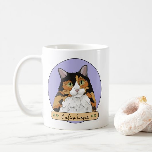 Calico Cat Lover Kaffeetasse (Mit Donut)