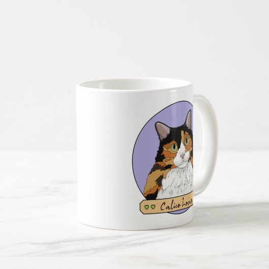 Calico Cat Lover Kaffeetasse (VorderseiteRechts)