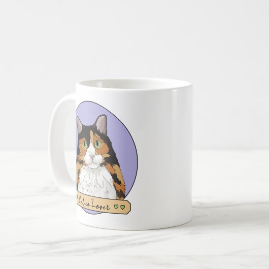 Calico Cat Lover Kaffeetasse (Vorderseite Links)
