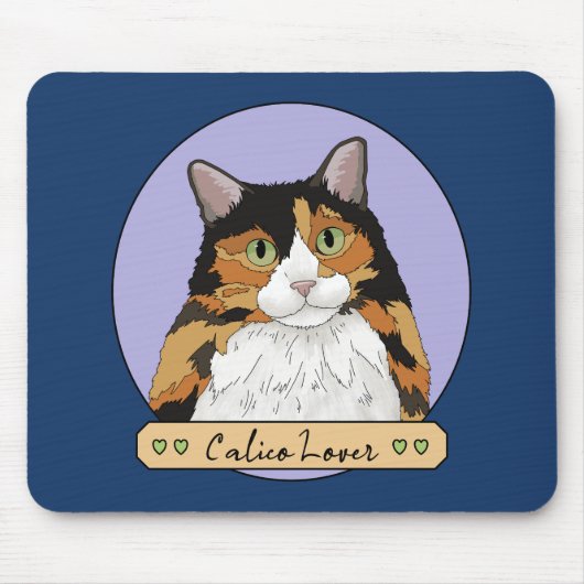 Calico Cat Lover Mousepad (Vorne)