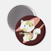 Calico Cat Magnet (Vorderseite/Rückseite)