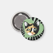Calico Cat Magnet (Vorderseite/Rückseite)