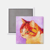 Calico Cat Magnet - "Mango" (Vorderseite/Rückseite)