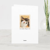 Calico Cat Malerei - Niedliche Originalkatzenart Karte (Rückseite)