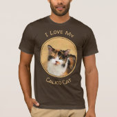Calico Cat Malerei - Niedliche Originalkatzenart T-Shirt (Vorderseite)