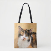 Calico Cat Malerei - Niedliche Originalkatzenart Tasche (Vorderseite)