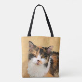 Calico Cat Malerei - Niedliche Originalkatzenart Tasche (Rückseite)