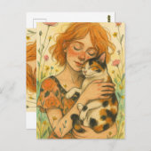 Calico Cat Mama Postkarte (Vorne/Hinten)