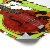 Calico Cat mit Mandolin Mini Folk Poster (Ecke)