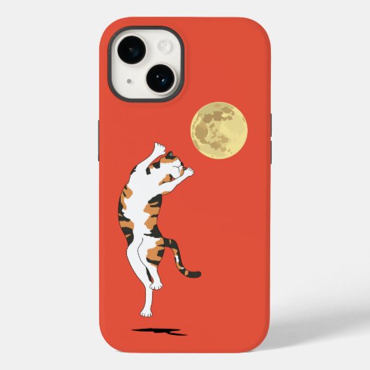 Calico Cat Moon Dancing Case-Mate iPhone Fall Hülle (Rückseite)