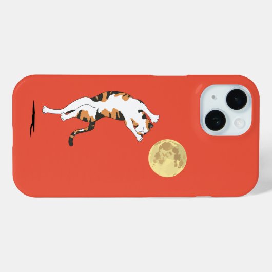 Calico Cat Moon Dancing Case-Mate iPhone Fall Hülle (Rückseite (Horizontal))