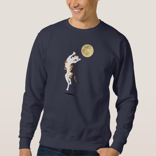 Calico Cat Moon Dancing Sweatshirt (Vorderseite)