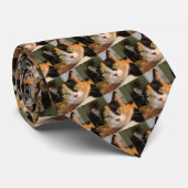 Calico Cat Neck Tie Krawatte (Gerollt)