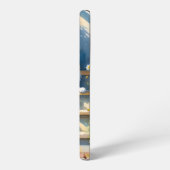 Calico Cat on Floral Porch Cottagecore Samsung Galaxy Hülle (Linke Seite)