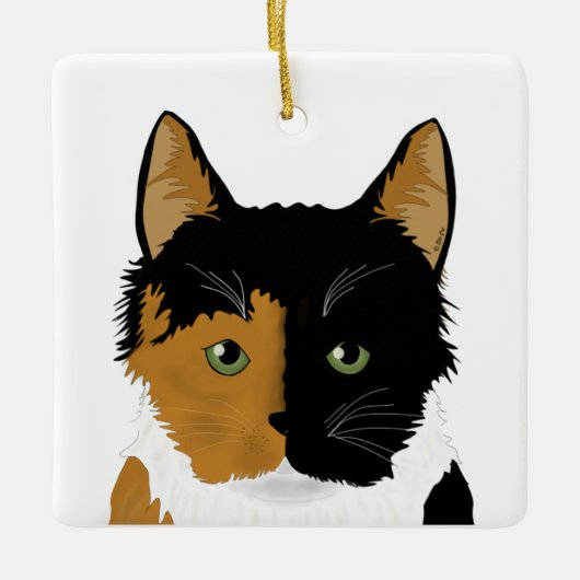 Calico Cat Ornament (Vorderseite)