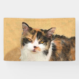 Calico Cat Painting - Niedliche Original Cat Art Banner