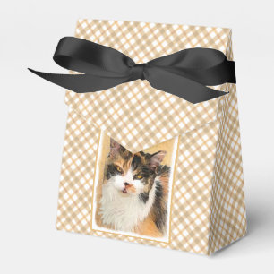 Calico Cat Painting - Niedliche Original Cat Art Geschenkschachtel