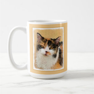 Calico Cat Painting - Niedliche Original Cat Art Kaffeetasse