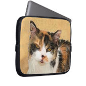 Calico Cat Painting - Niedliche Original Cat Art Laptopschutzhülle (Vorne Rechts)