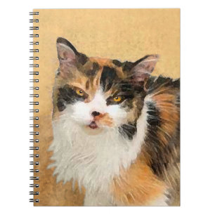 Calico Cat Painting - Niedliche Original Cat Art Notizblock