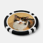 Calico Cat Painting - Niedliche Original Cat Art Pokerchips (Einzeln)