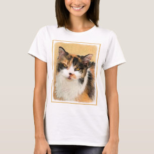 Calico Cat Painting - Niedliche Original Cat Art T-Shirt