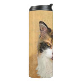Calico Cat Painting - Niedliche Original Cat Art Thermosbecher (Nach links gedreht)