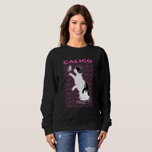 Calico Cat Pastel Aesthetic Sweatshirt (Vorne ganz)
