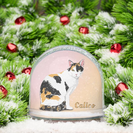 Calico Cat Personalisiert Schneekugeln (Weihnachten)