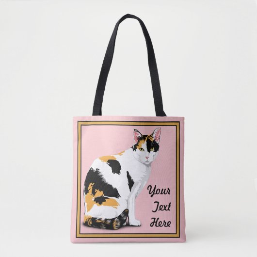 Calico Cat Personalisiert Tasche (Vorderseite)